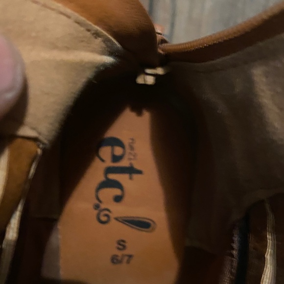 Rue21 Tan Ankle Boots with Woven Design - Picture 3 of 3